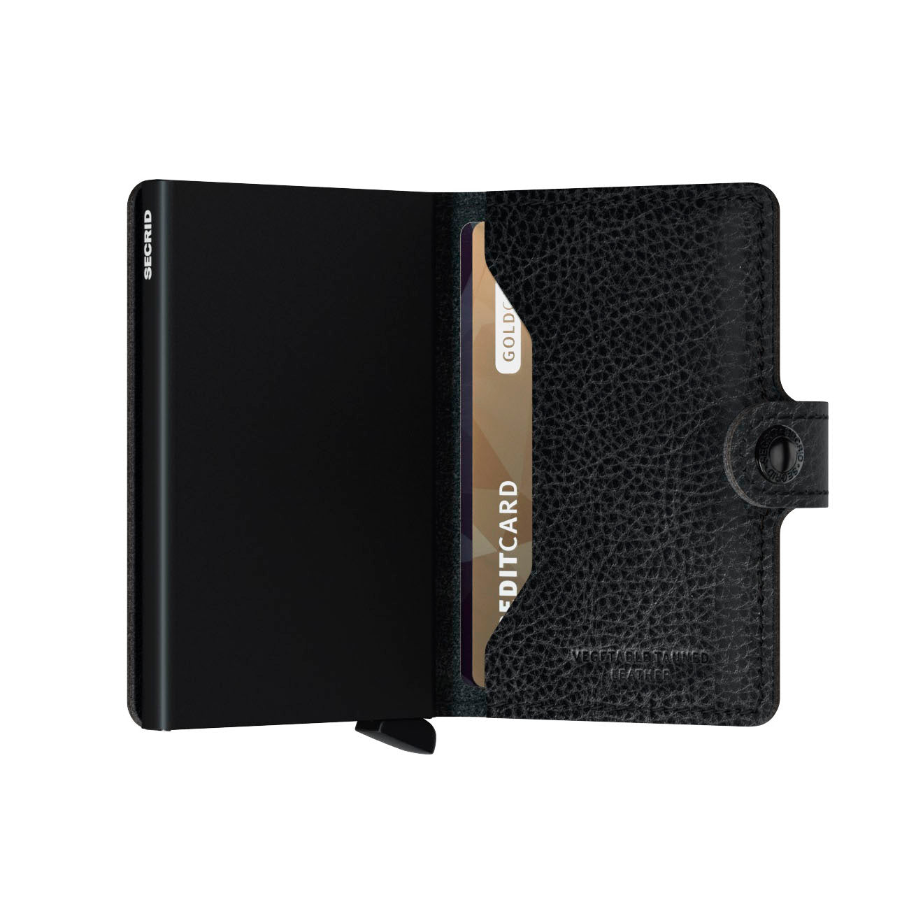Secrid Miniwallet Veg│art. MVG-BLACK-BLACK│Pasjeshouder│half open