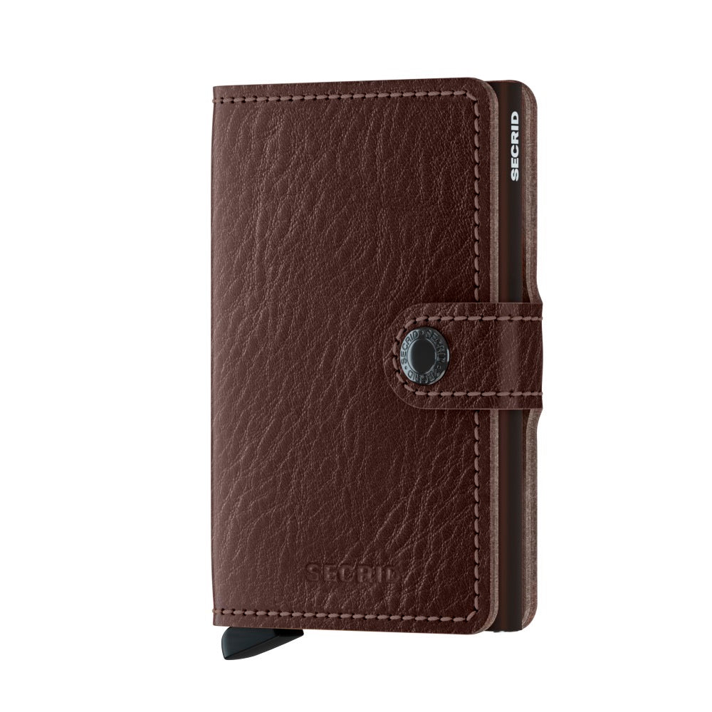 Secrid Miniwallet Veg│art. MVG-ESPRESSO-BROWN││Pasjeshouder│voorkant met witte achtergrond