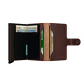 Secrid Miniwallet Veg│art. MVG-ESPRESSO-BROWN││Pasjeshouder│geopend met contant geld