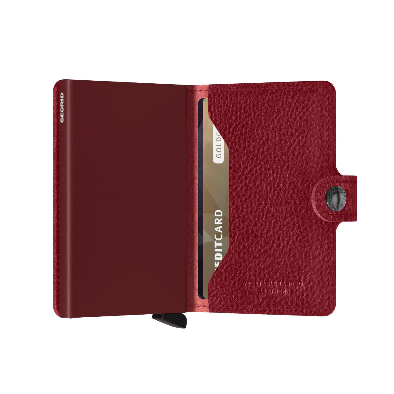 Secrid Miniwallet Veg│art. MVG-ROSSO-BORDEAUX│Pasjeshouder en Portemonnnee│half open
