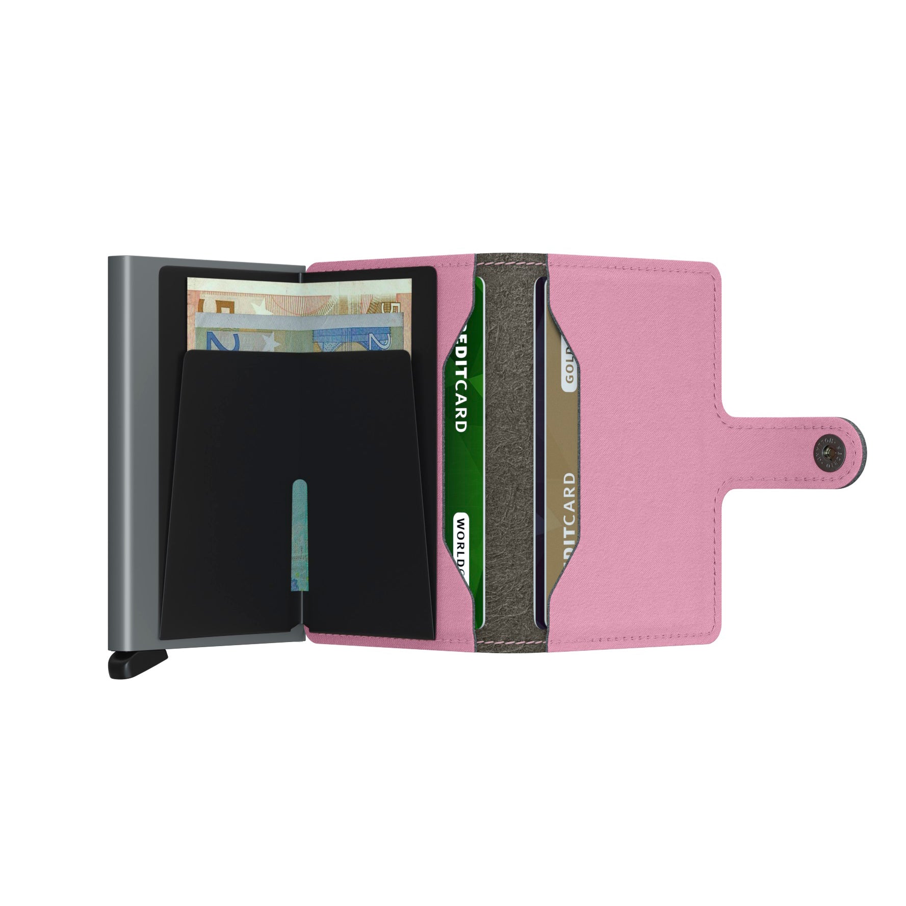 Secrid Miniwallet Yard│art. MY-ROSE│Pasjeshouder en Portemonnee│open met contant geld