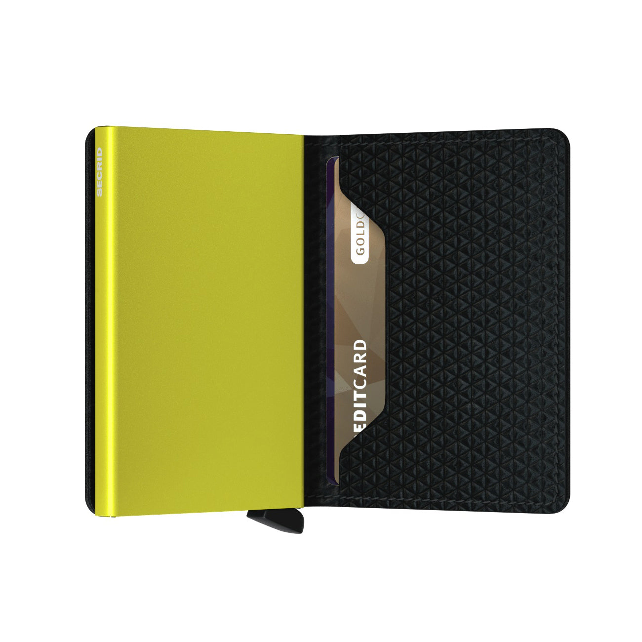 Secrid Slimwallet Diamond│art. SD-BLACK│Pasjeshouder en Portemonnee│half open