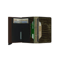 Secrid Slimwallet Dutch Martin│Pasjeshouder│art. SDM-OLIVE│geopend met betaalkaarten en contant geld