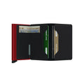 Secrid Slimwallet Matte│art. SM-BLACK-RED│Pasjeshouder│geopend met contant geld