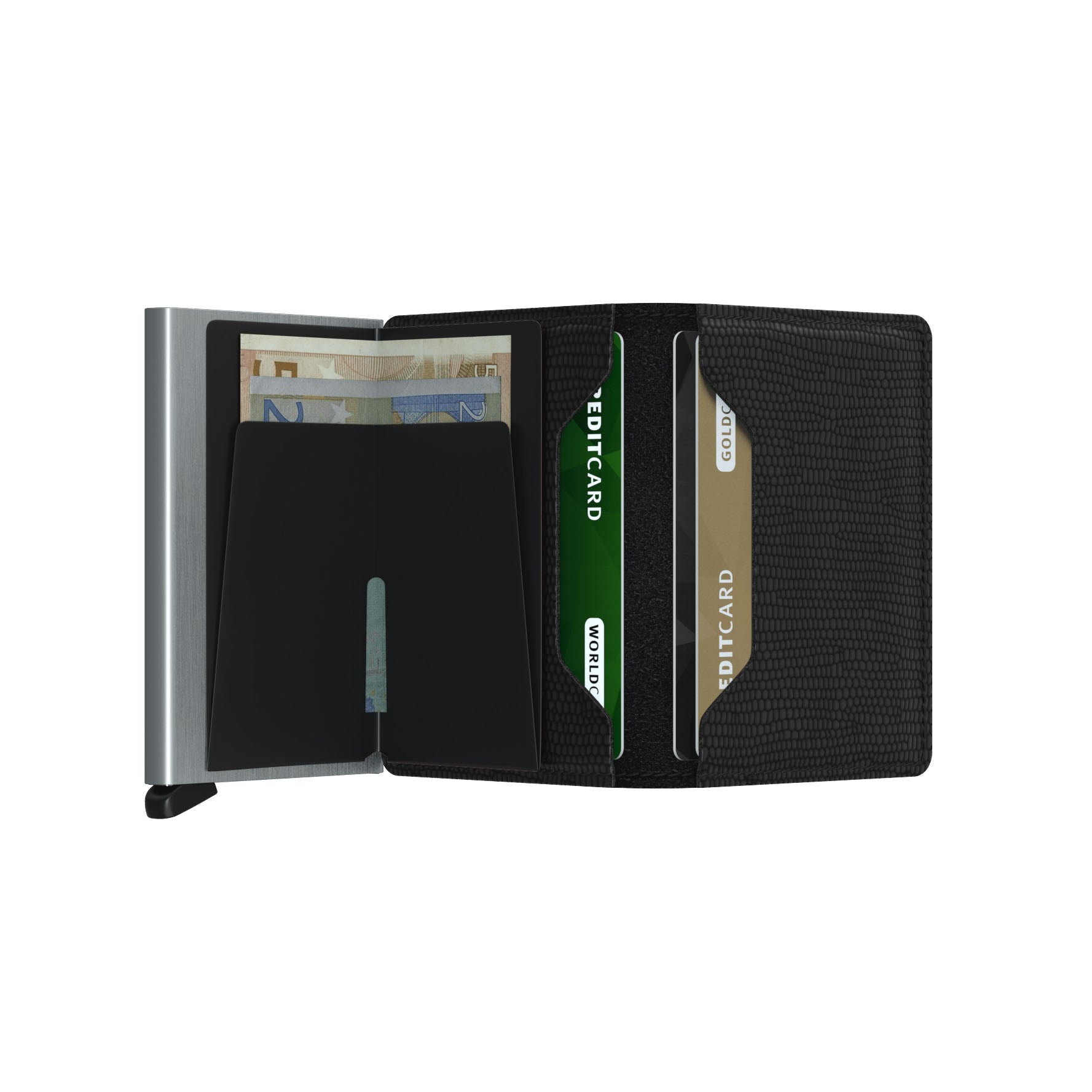 Secrid Slimwallet Rango│art. SRA-BLACK│Pasjeshouder│geopend met contant geld