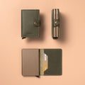 Secrid Miniwallet Saffiano│Pasjeshouder│art. MSA-OLIVE│met twinwallet en slimwallet