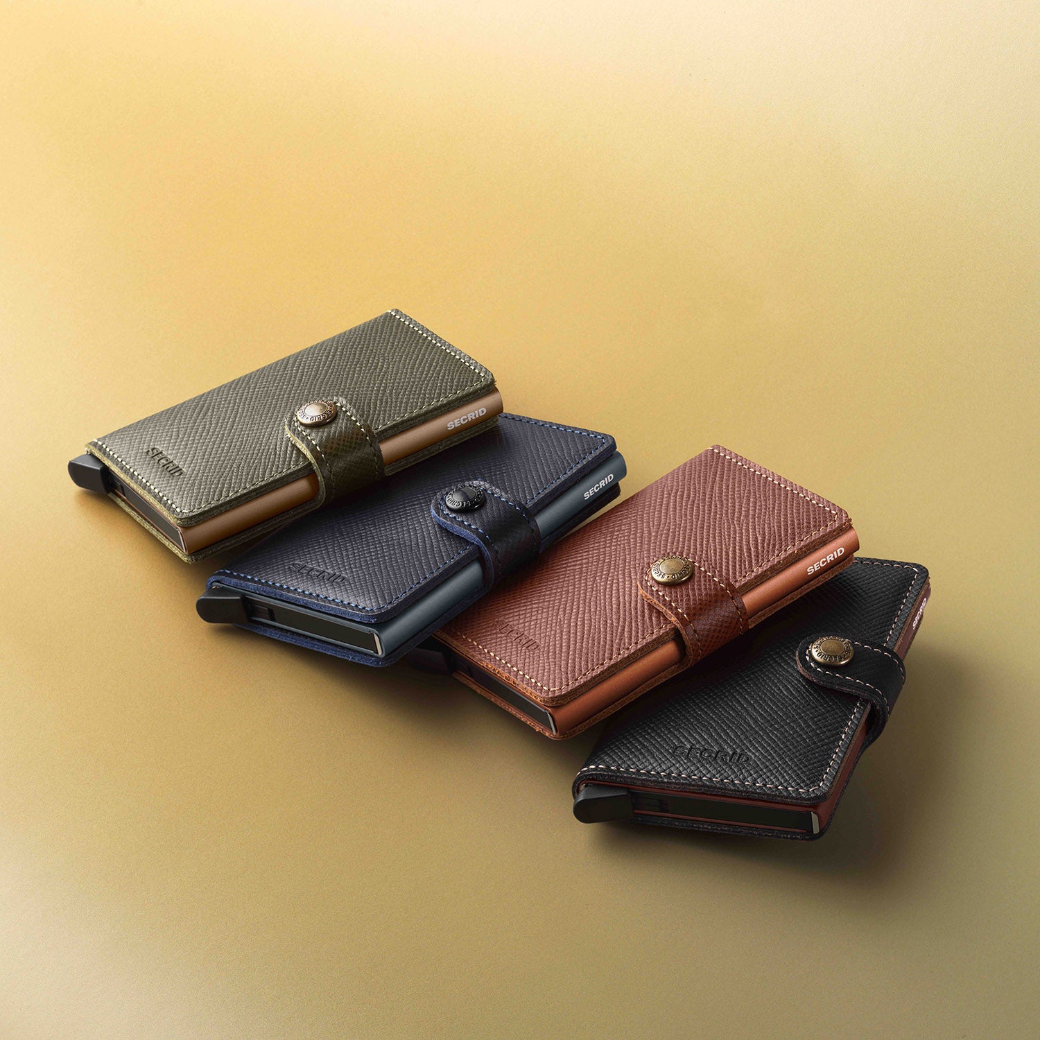 Secrid Miniwallet Saffiano│art. MSA-CARAMEL│Pasjeshouder│groep diverse kleuren