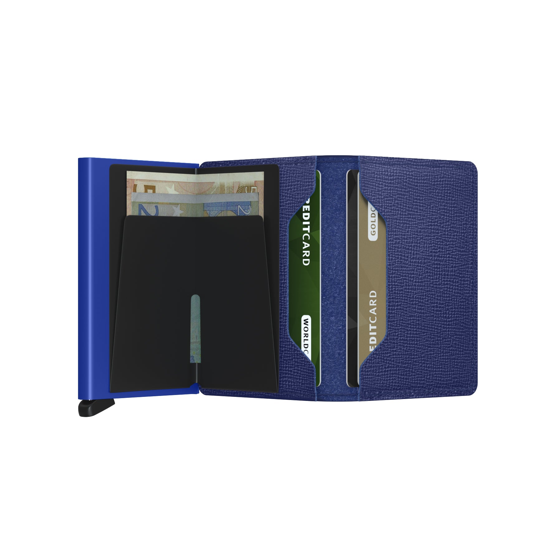 Secrid Slimwallet Crisple│art. SC-COBALT│Pasjeshouder│open met contant geld