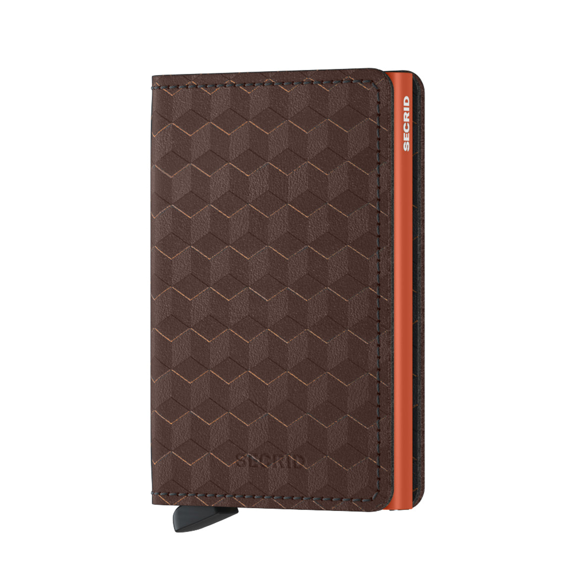Secrid Slimwallet Optical│art. SOP-BROWN-ORANGE│Pasjeshouder│voorkant met witte achtergrond