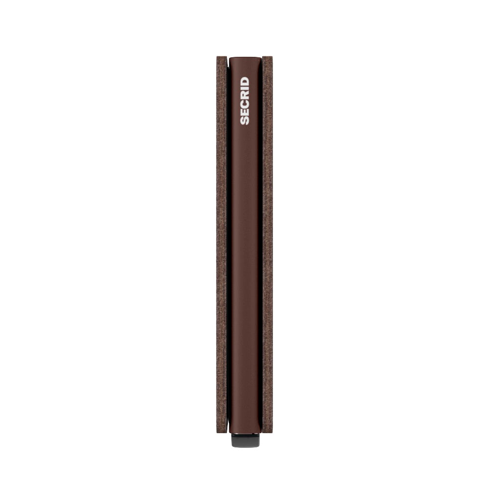 Secrid Slimwallet Saffiano│art. SSA-BROWN│Pasjeshouder en Portemonnee│zijkant