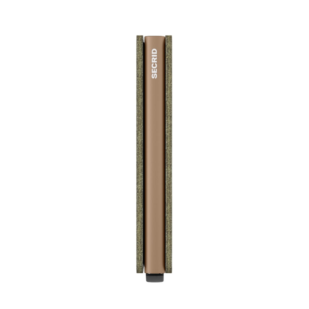 Secrid Slimwallet Saffiano│art. SSA-OLIVE│Pasjeshouder en Portemonnee│zijkant