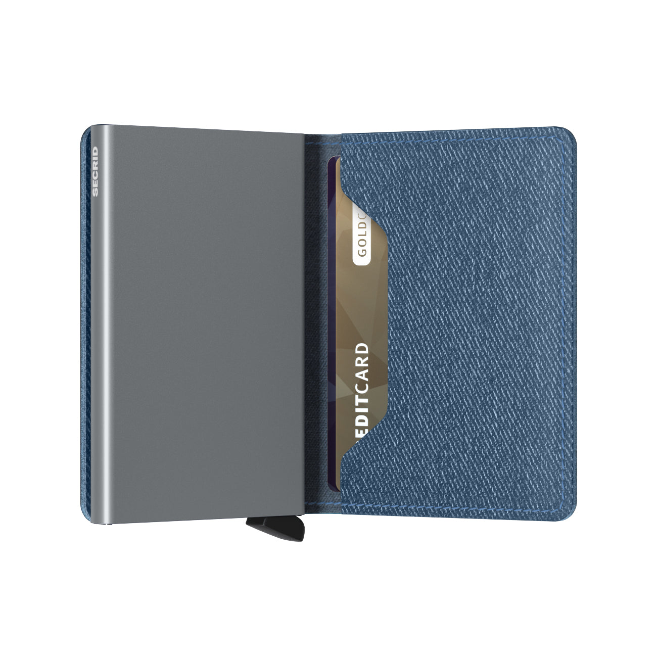Secrid Slimwallet Twist│art. STW-JEANS-BLUE│Pasjeshouder en Portemonnee│half open