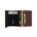Secrid Slimwallet Veg│art. SVG-ESPRESSO-BROWN│Pasjeshouder│open met contant geld