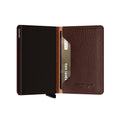 Secrid Slimwallet Veg│art. SVG-ESPRESSO-BROWN│Pasjeshouder en Portemonnee│half open