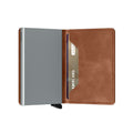 Secrid Slimwallet Vintage│Pasjeshouder│art. SV-COGNAC-SILVER│half open