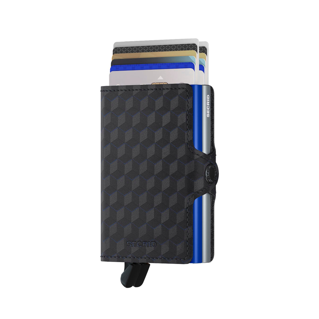 Secrid twinwallet Optical│art. TOP-TITANIUM-BLUE│Pasjeshouder│voorkant met betaalkaarten