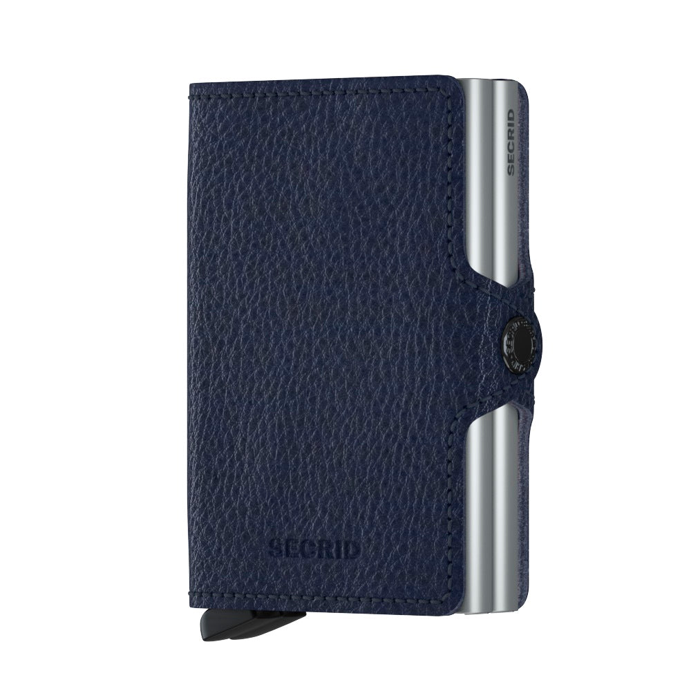 Secrid Twinwallet Veg│art. TVG-NAVY-SILVER│Pasjeshouder│voorkant met witte achtergrond