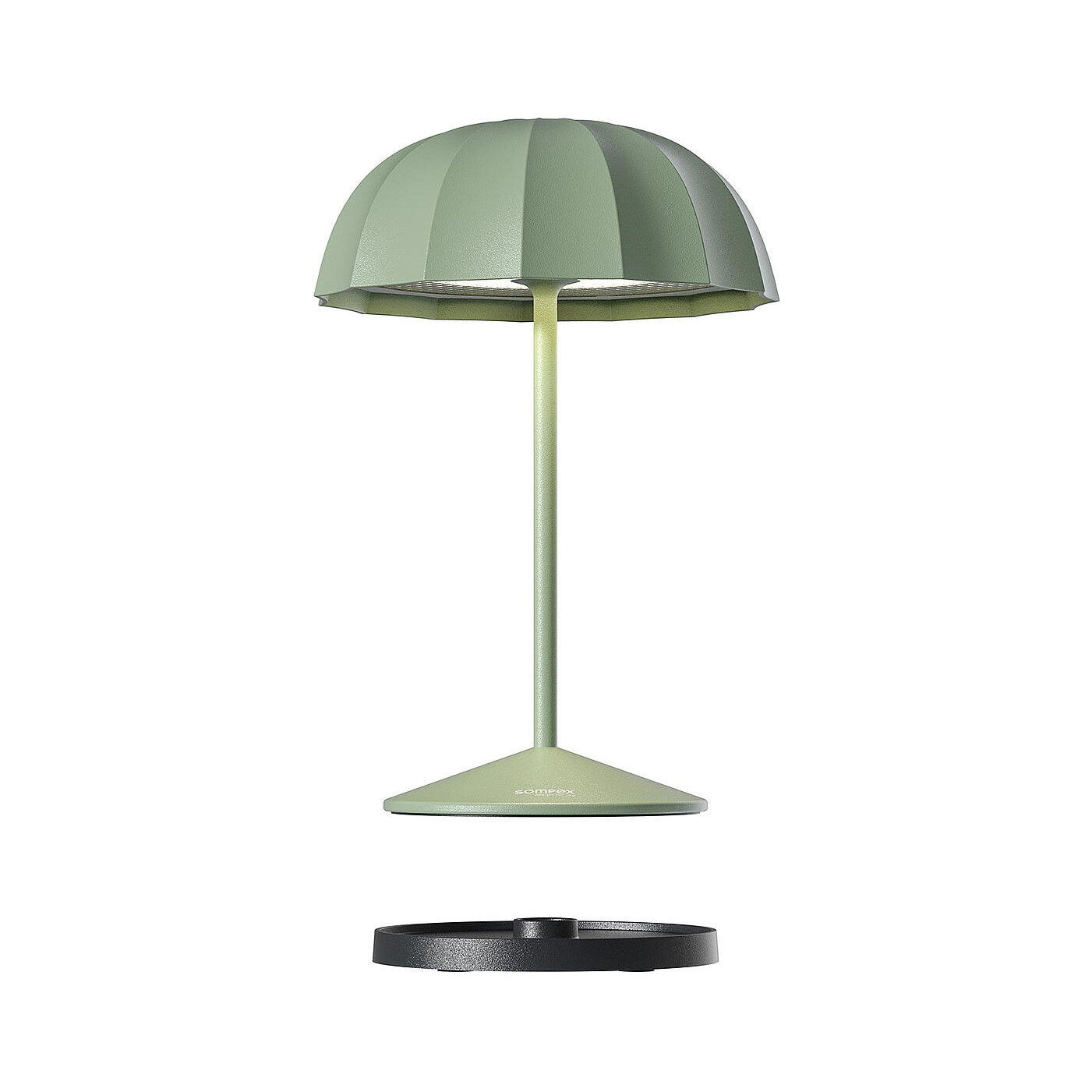 Sompex Ombrellino Oplaadbare Buitenlamp│Oliv│art. 78355│zwevend boven draadloze oplader