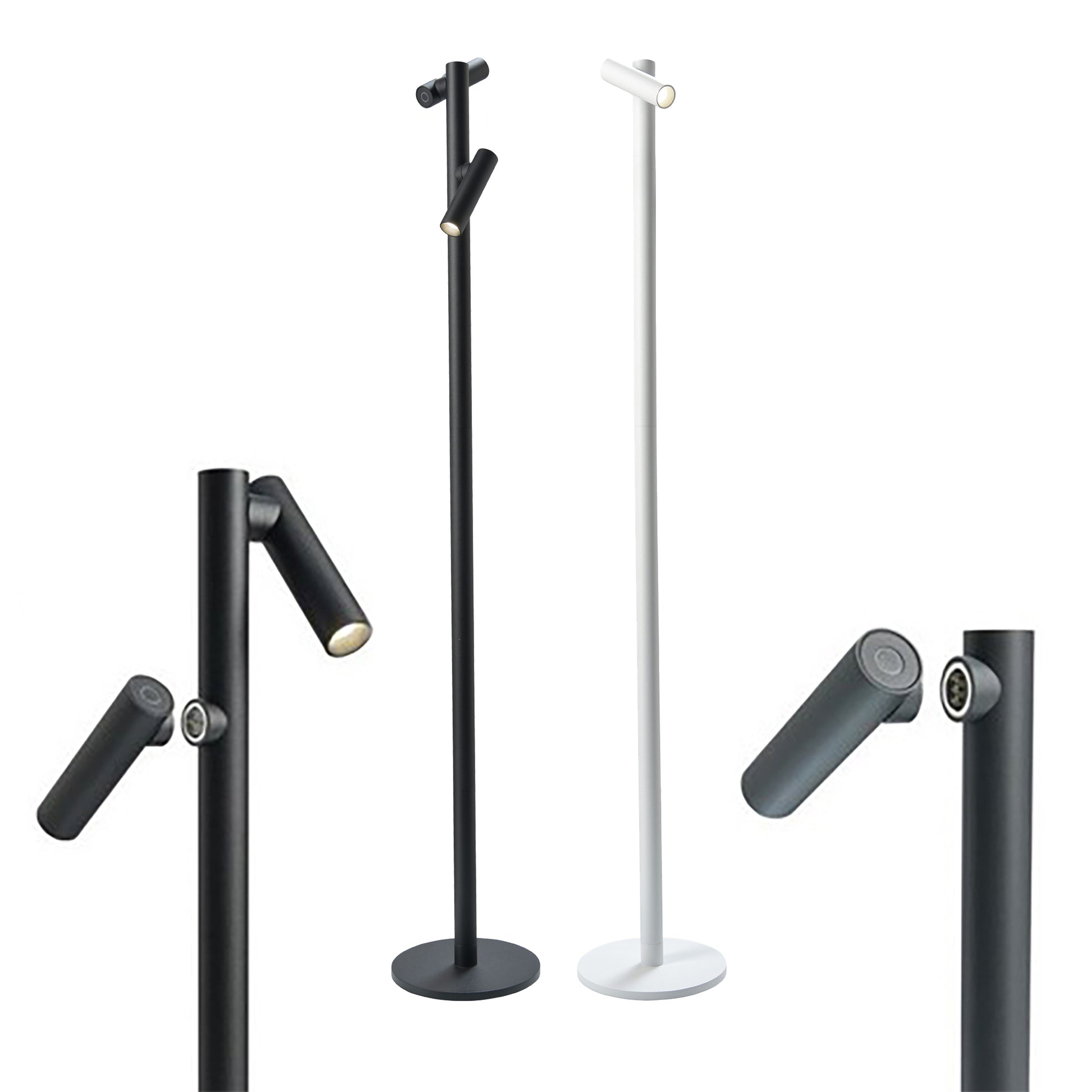 Tubo Oplaadbare Vloerlamp wit│Sompex│draadloos│art. 78111│groep diverse uitvoeringen met detail magneetbevestiging