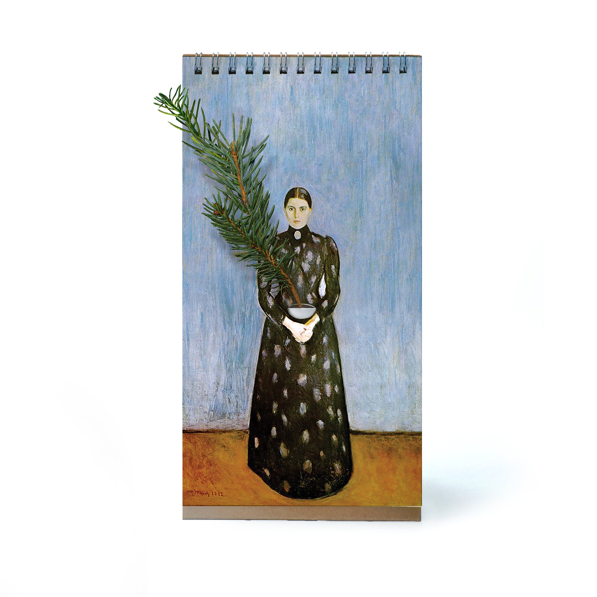 Flip Vase Museum│Spextrum│art. S003MUSEUM│schilderij vrouw in zwarte jurk met dennetak