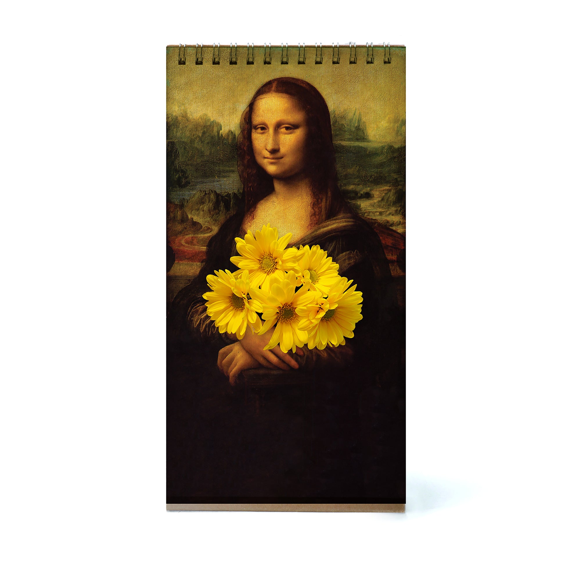 Flip Vase Museum│Spextrum│art. S003MUSEUM│Mona Lisa met gele bloemen