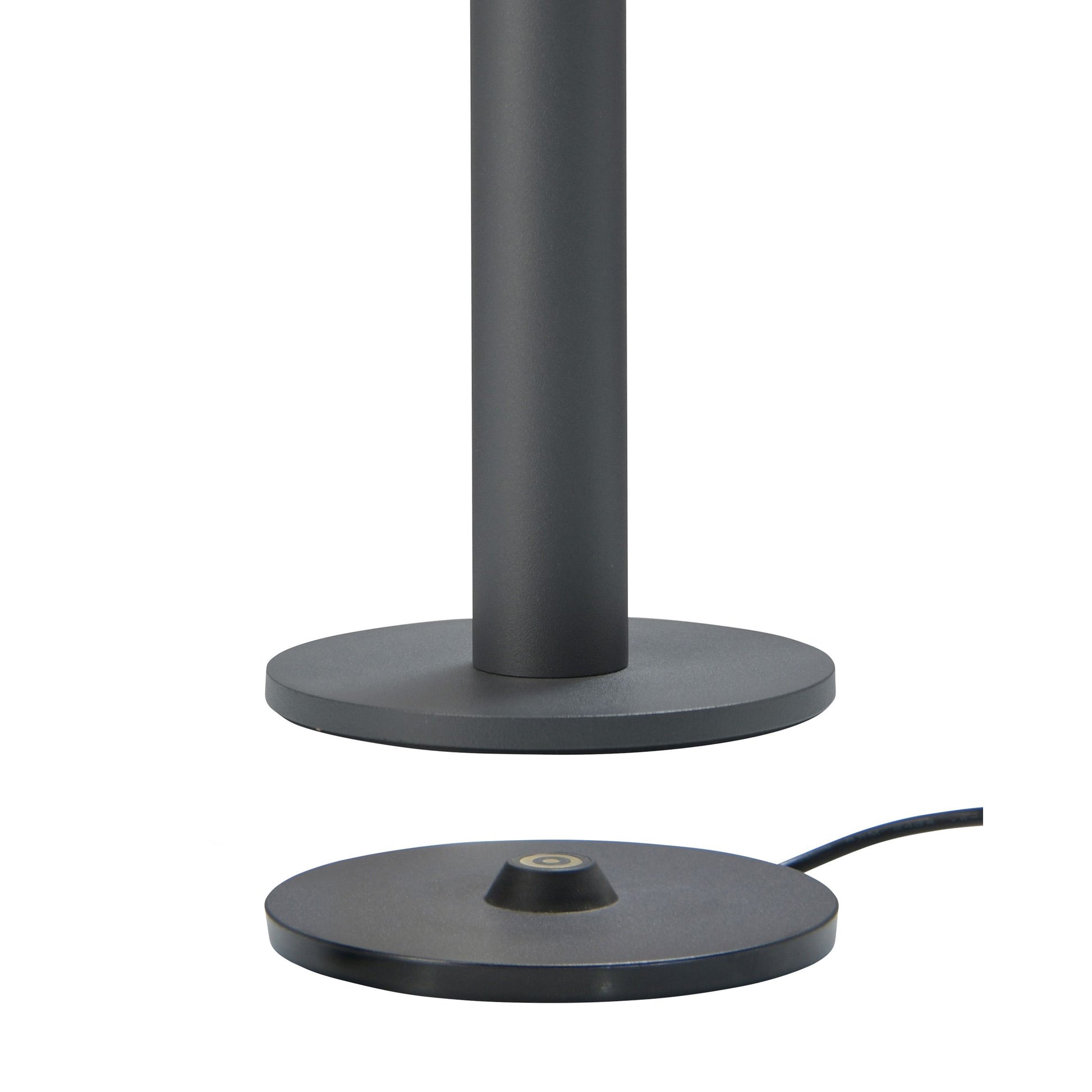 Tubo Oplaadbare Vloerlamp Dubbel Antraciet│Sompex│draadloos│art. 78122│detail oplaadstation