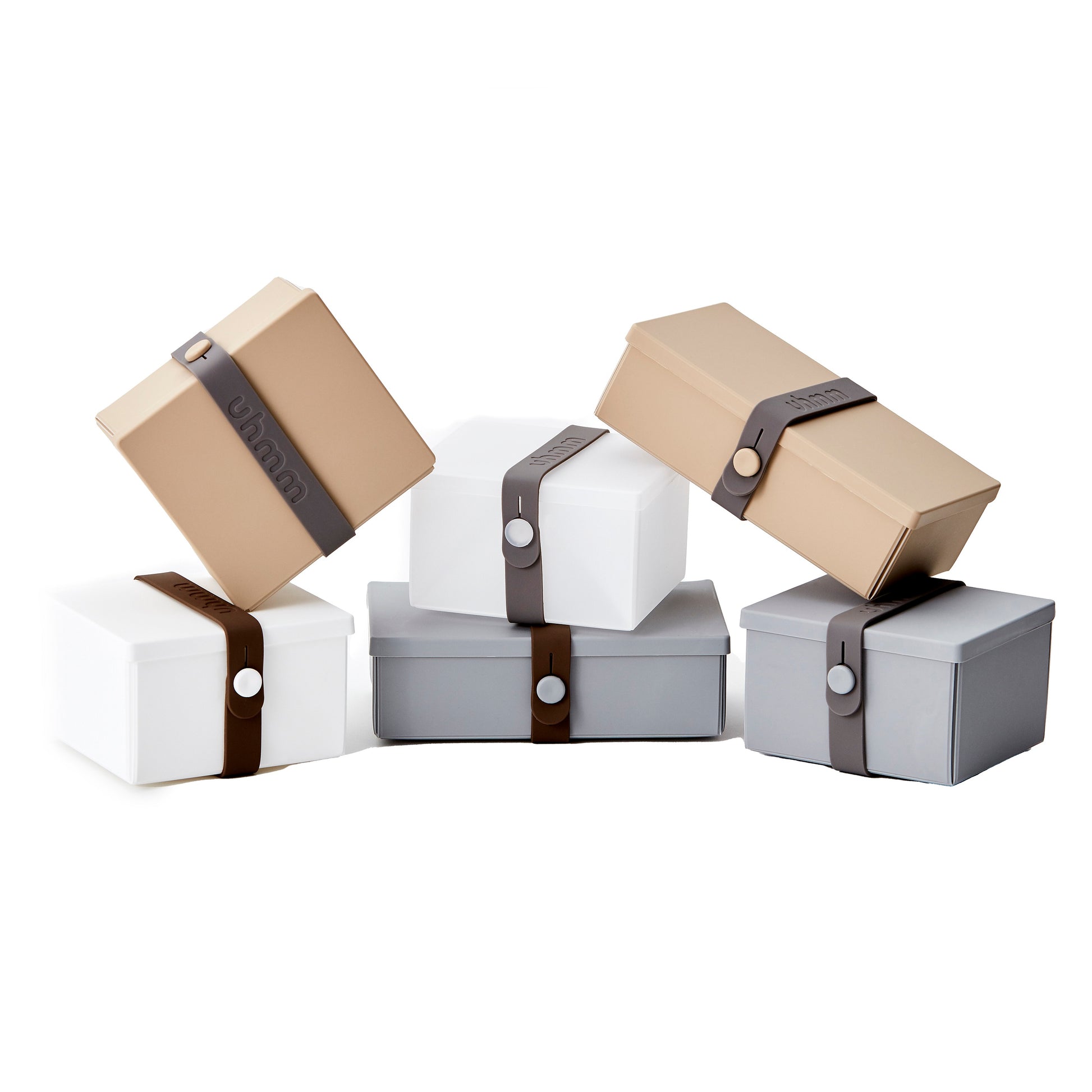 Uhmm 01 Opvouwbare Luchbox Mocca│art 982403│diverse maten en kleuren gestapeld