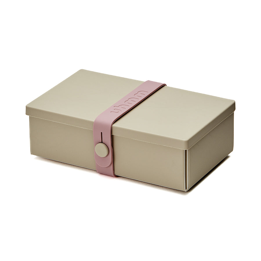 Uhmm 01 Opvouwbare Luchbox Mocca│art 982403│vooraanzicht met strap in Delicate Pink