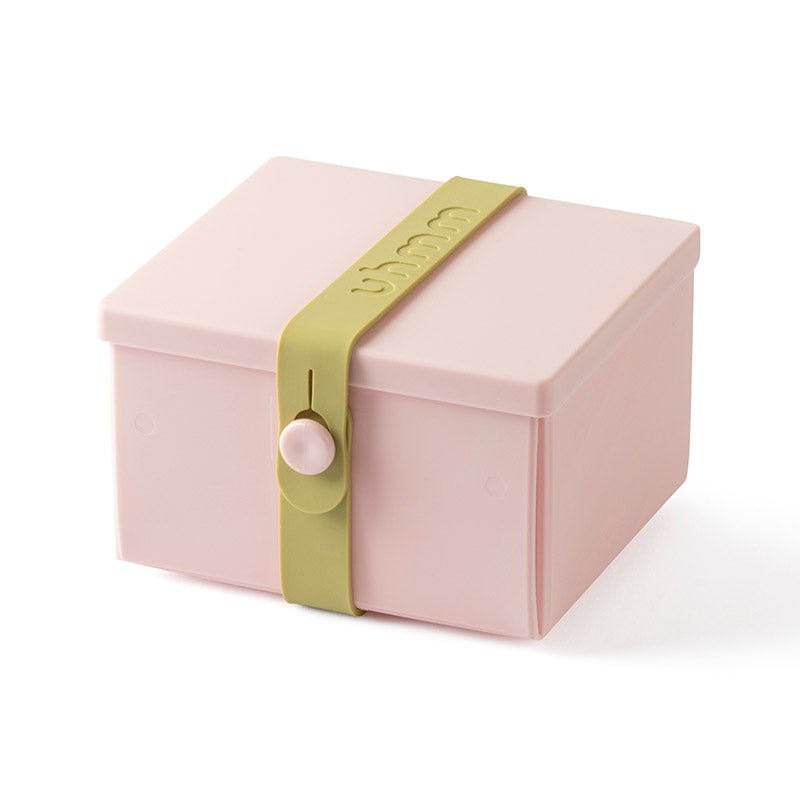 Uhmm 02 Opvouwbare Lunchbox Delicate Pink│art. 981276│vooraanzicht met Strap Olive