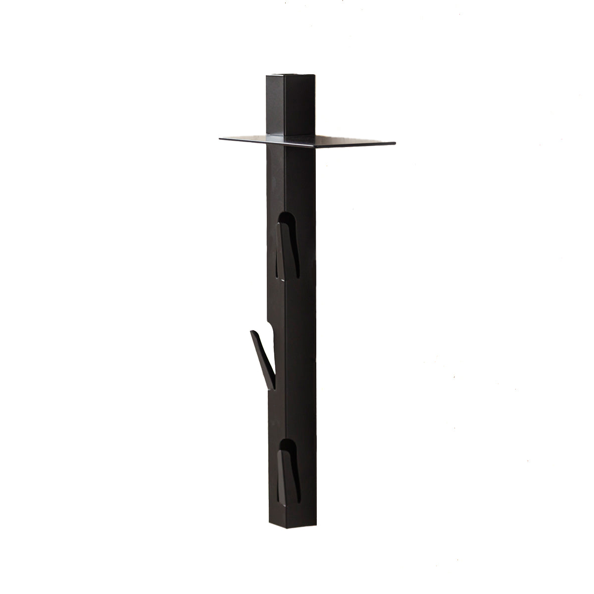 Coatrack by the Meter Verticaal│50cm met Plankje Zwart│Maarten Baptist voor Vij5│product foto witte achtergrond zonder schaduw