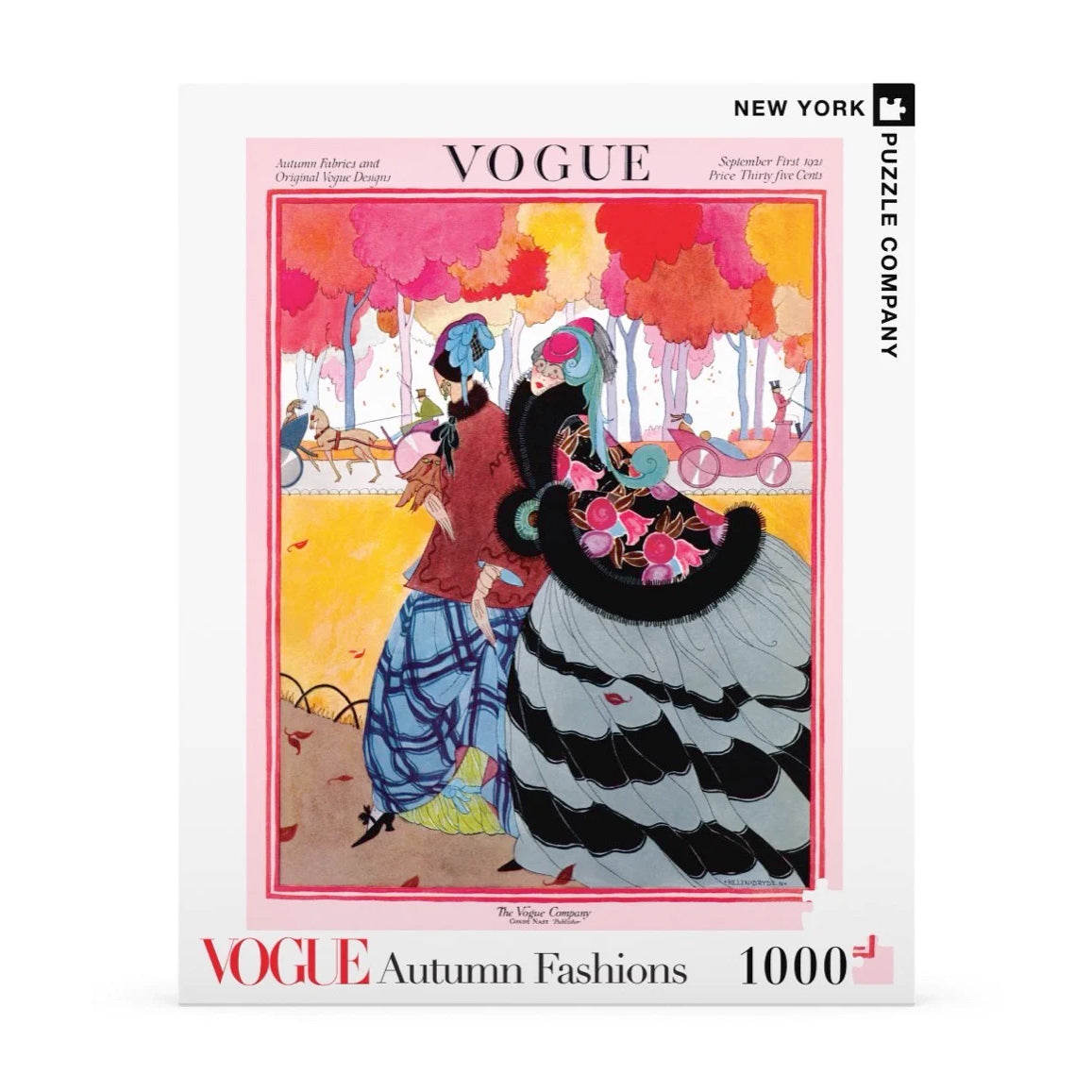 Puzzel Vogue Autumn Fashions│New York Puzzle Company 1000 stukjes│art. NPZVG1710│voorkant verpakking