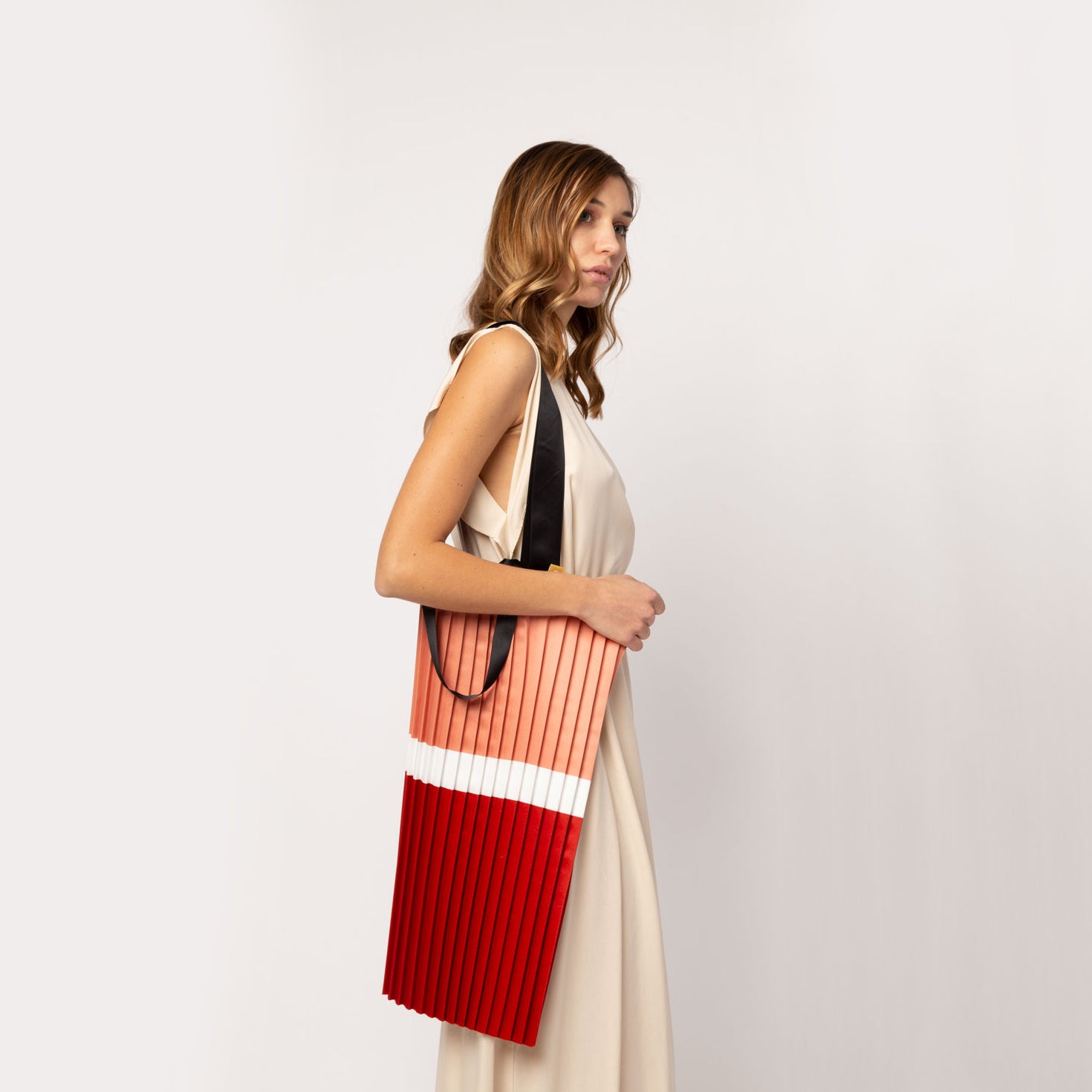 WS& Schoudertas XL Alicudi│Pleated Tote Bag│art. 0795853899702│draagtas om schouder