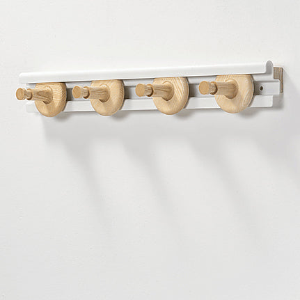Kapstok Wheels 80cm wit│van Esch - Dirk Ploos van Amstel│art. 7070011│aan wand met schaduw