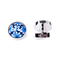 Manchetknopen Royal Delft│Rond Bloem│Delfts Blauw│art. 10651300│voor- en achterkant