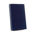 About Blanks notebook made from the blue Skai cover of The Spirit of the Age, front view at an angle