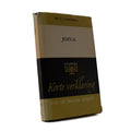 About Blanks notitieboek van de kaft van Jozua van C.J. Goslinga met menorah, vooraanzicht schuin