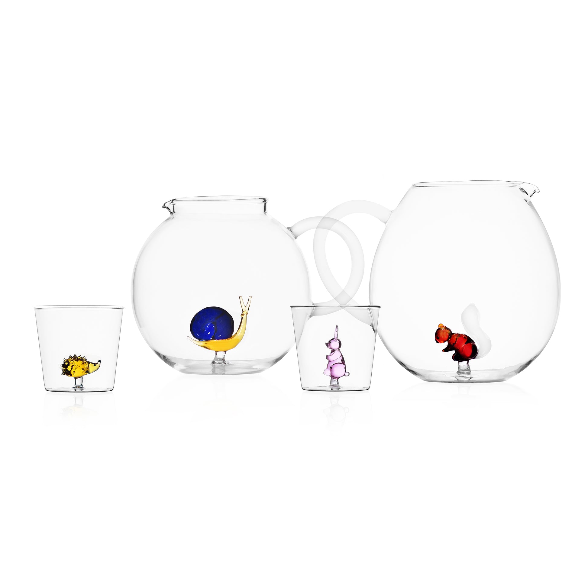 ichendorf Milano│Animal Farm collection│diverse glazen en karaffen met witte achtergrond