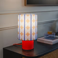 Remember Aurora Keramische Tafellamp | Orb | art. LKL02 | op een dressoir met het licht aan