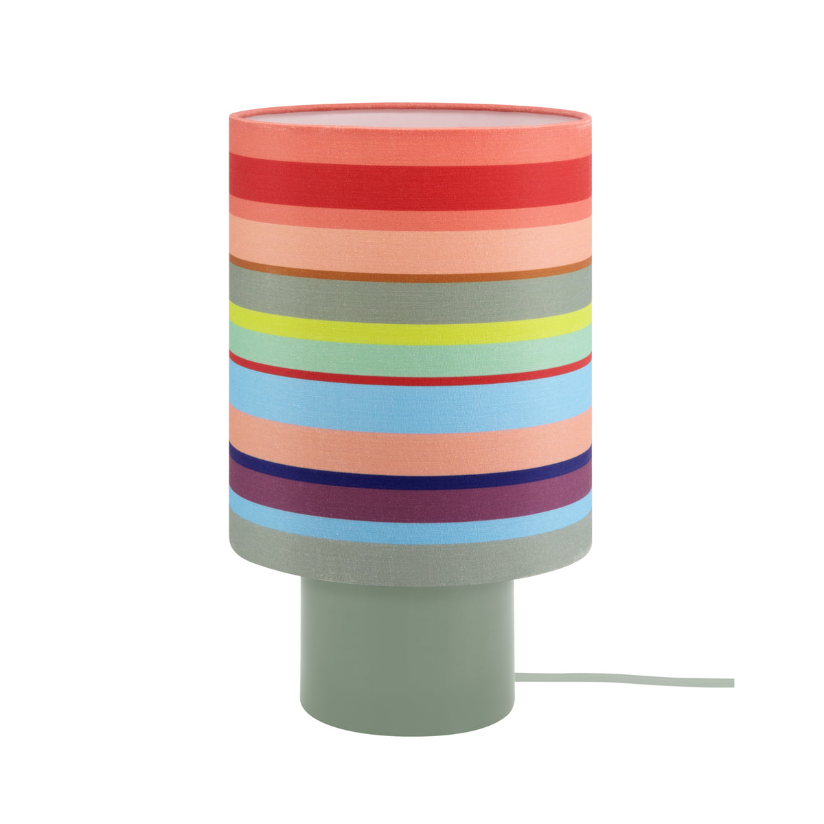 Remember Aurora Keramische Tafellamp | Stripes | art. LKL03 | vooraanzicht met het licht uit op witte achtergrond