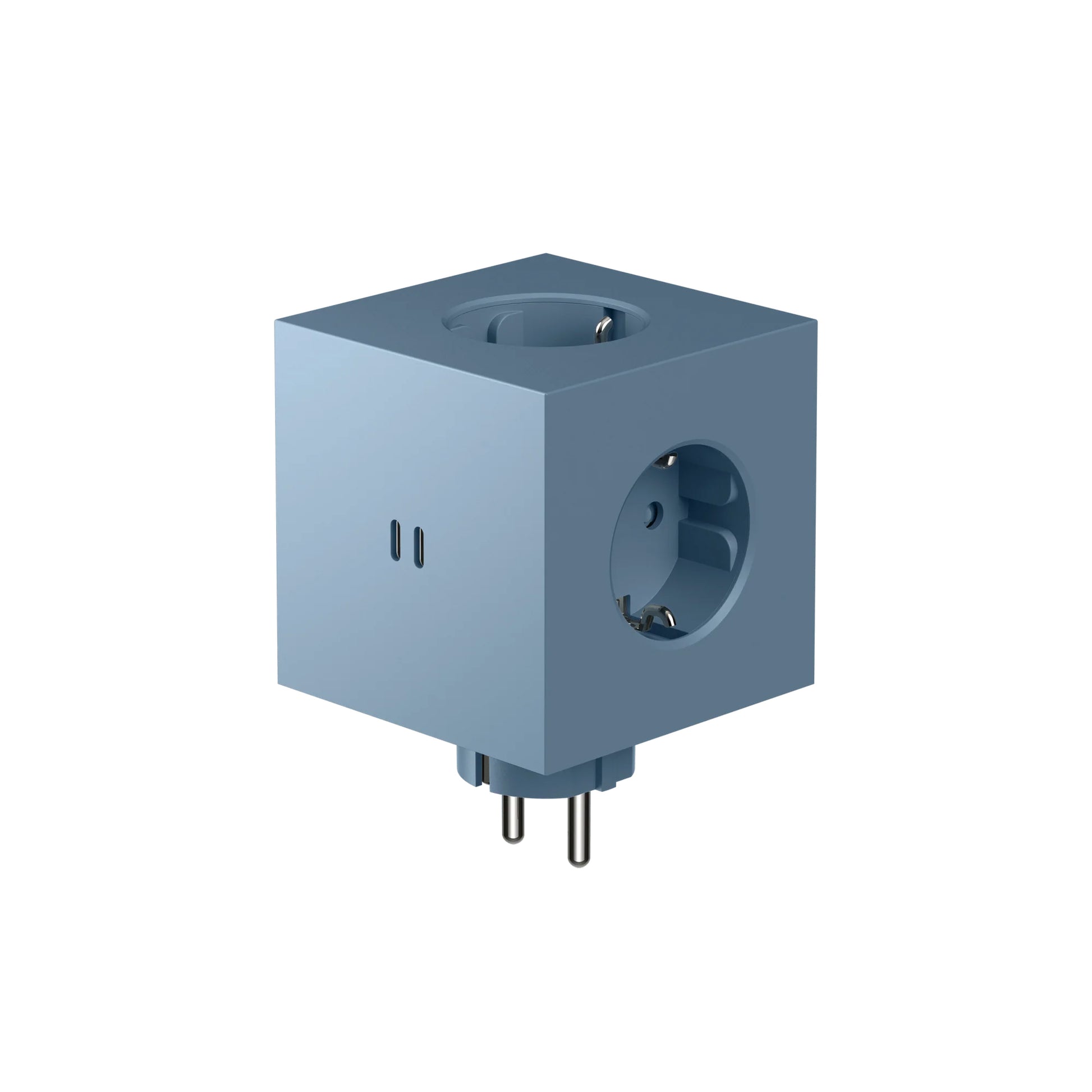 Avolt Square 2 Stekkerdoos & USB-C Oplader│Shark Blue│art. SQ2-EUFC30-WMSHB│vooraanzicht met witte achtergrond
