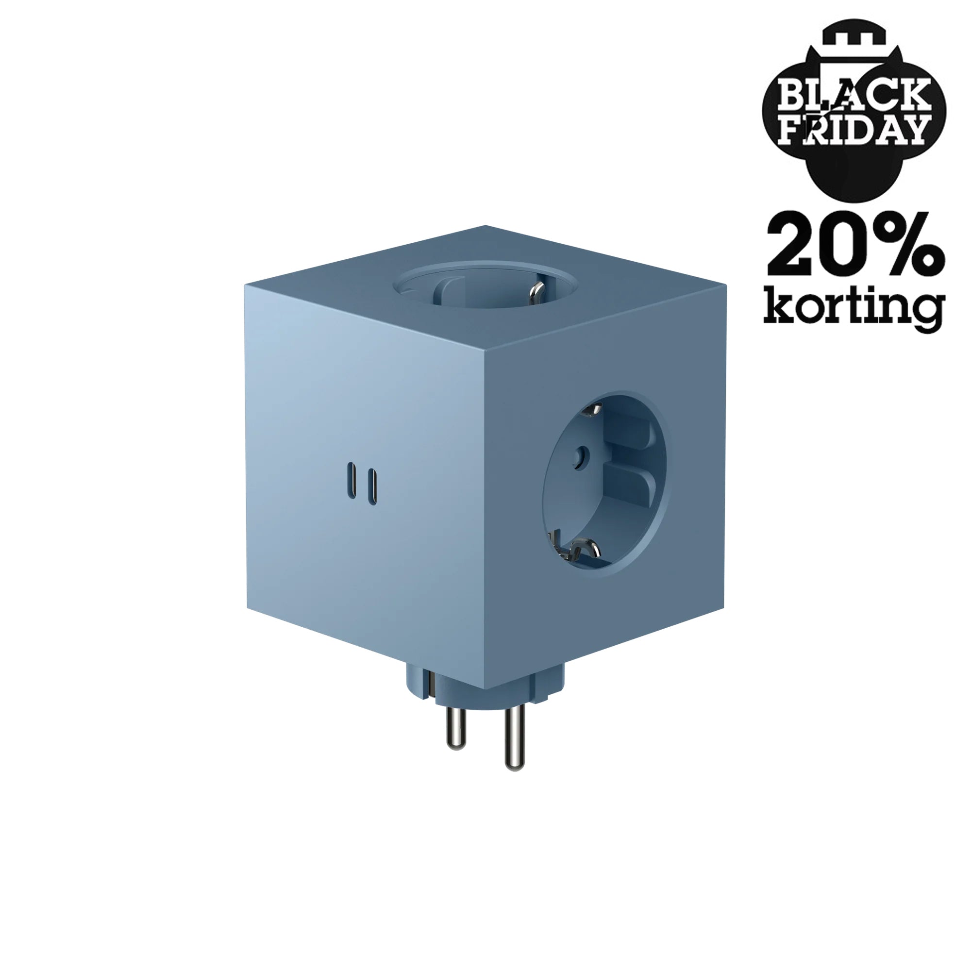 Avolt Square 2 Stekkerdoos & USB-C Oplader│Shark Blue│art. SQ2-EUFC30-WMSHB│Black Friday 20% Korting