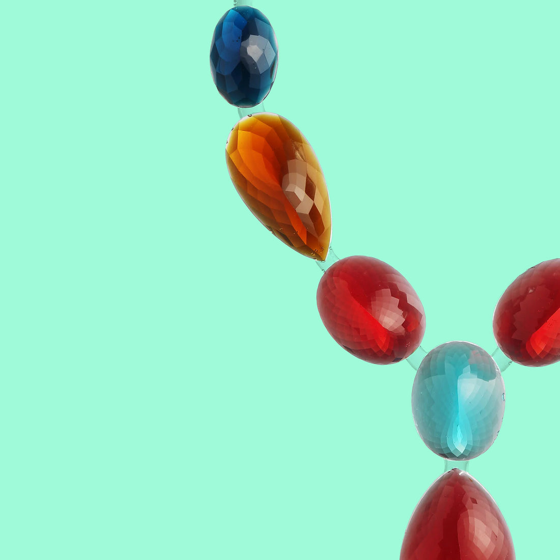 Halsketting Big Stones Multicolor Corsari Jewels│art. CJS-1003-042│vooraanzicht