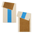 Badhanddoek Martens & Martens Aqua & Toffee voor Suite702 - voor en achterkant met witte achtergrond