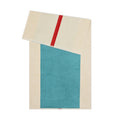 Badhanddoek Martens & Martens Red & Turqouise│art. CMMTT70RETU│voorkant met witte achtergrond