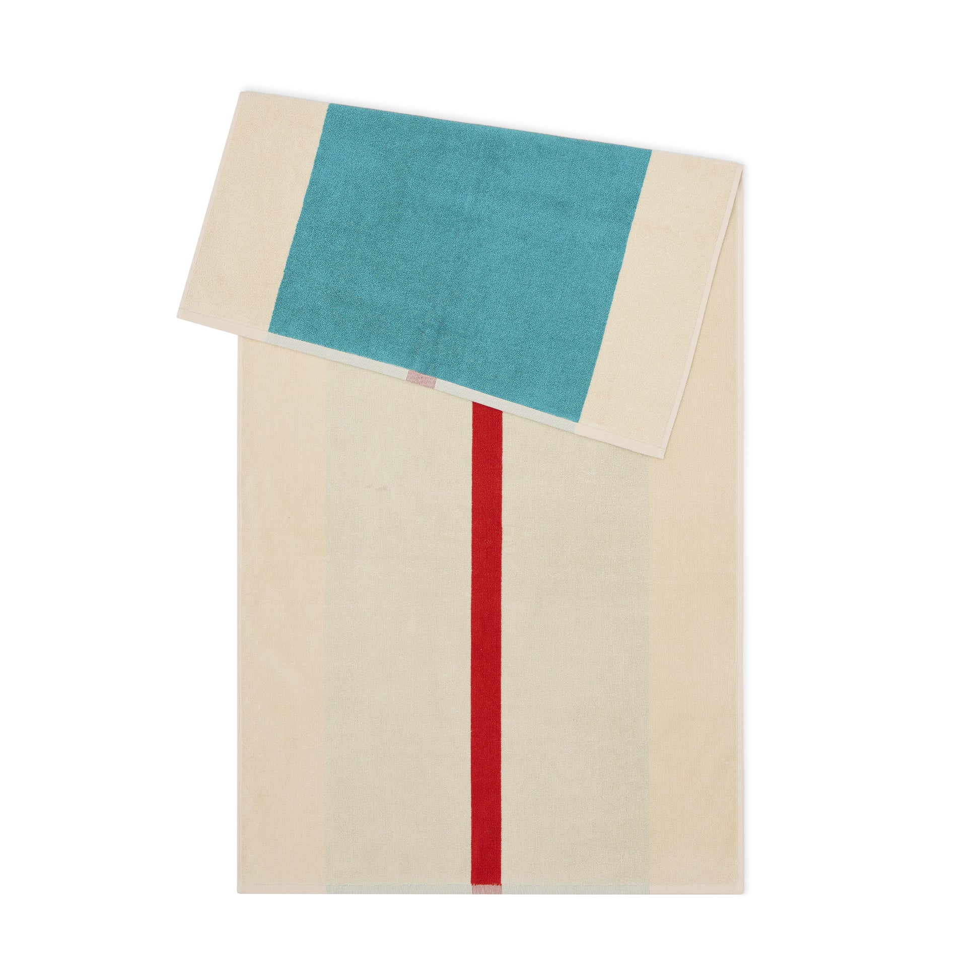 Badhanddoek Martens & Martens Red & Turqouise│art. CMMTT70RETU│achterkant