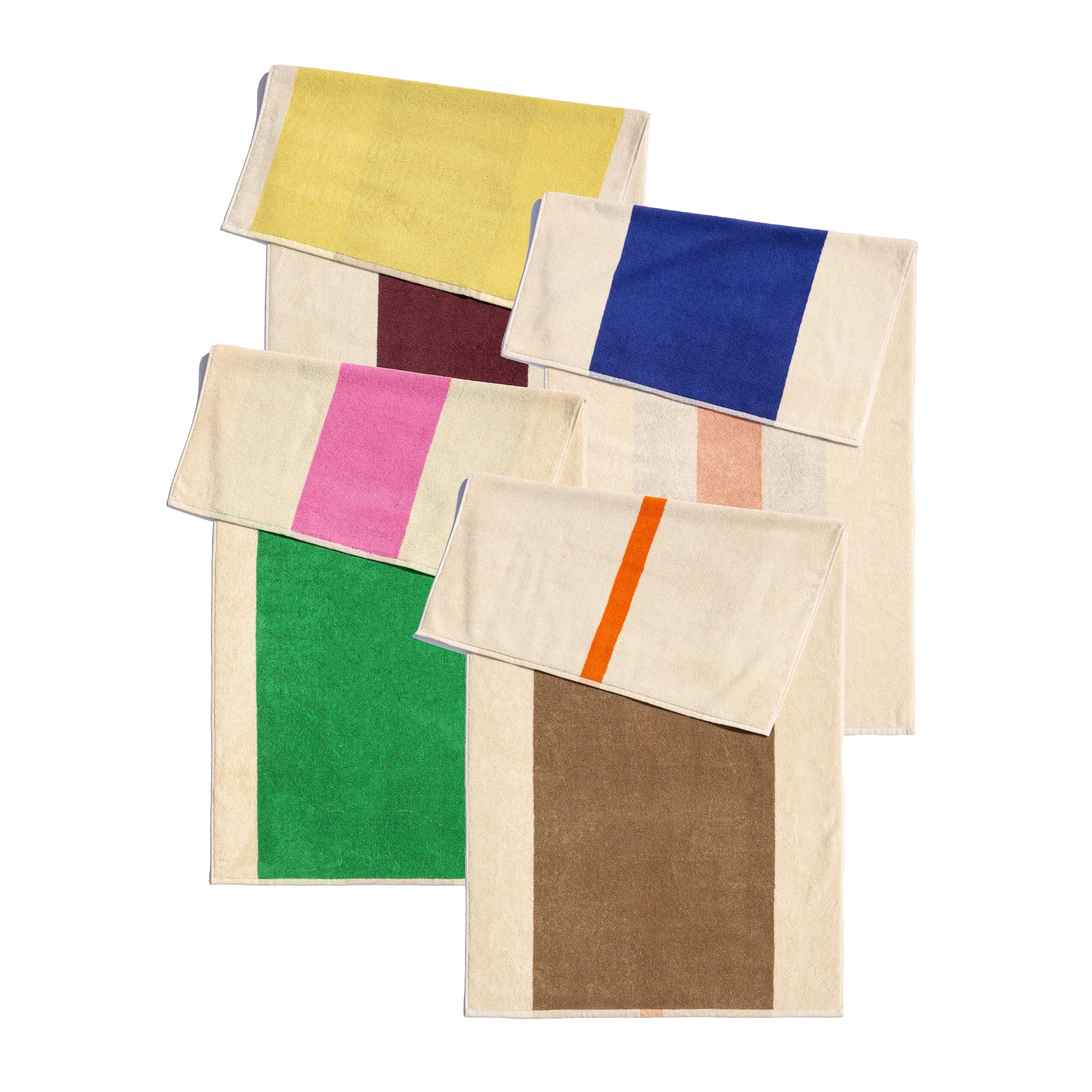 Badhanddoek 70x140 Royal Blue&Peach│Martens&Martens-Suite702│art. MMTT70RBPE│voorkant 4 verschillende soorten