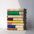 Badhanddoek 70x14 Orange&Honey│Martens&Martens-Suite702│art. MMTT70ORHO│diverse varianten voor- en achterkant gestapeld