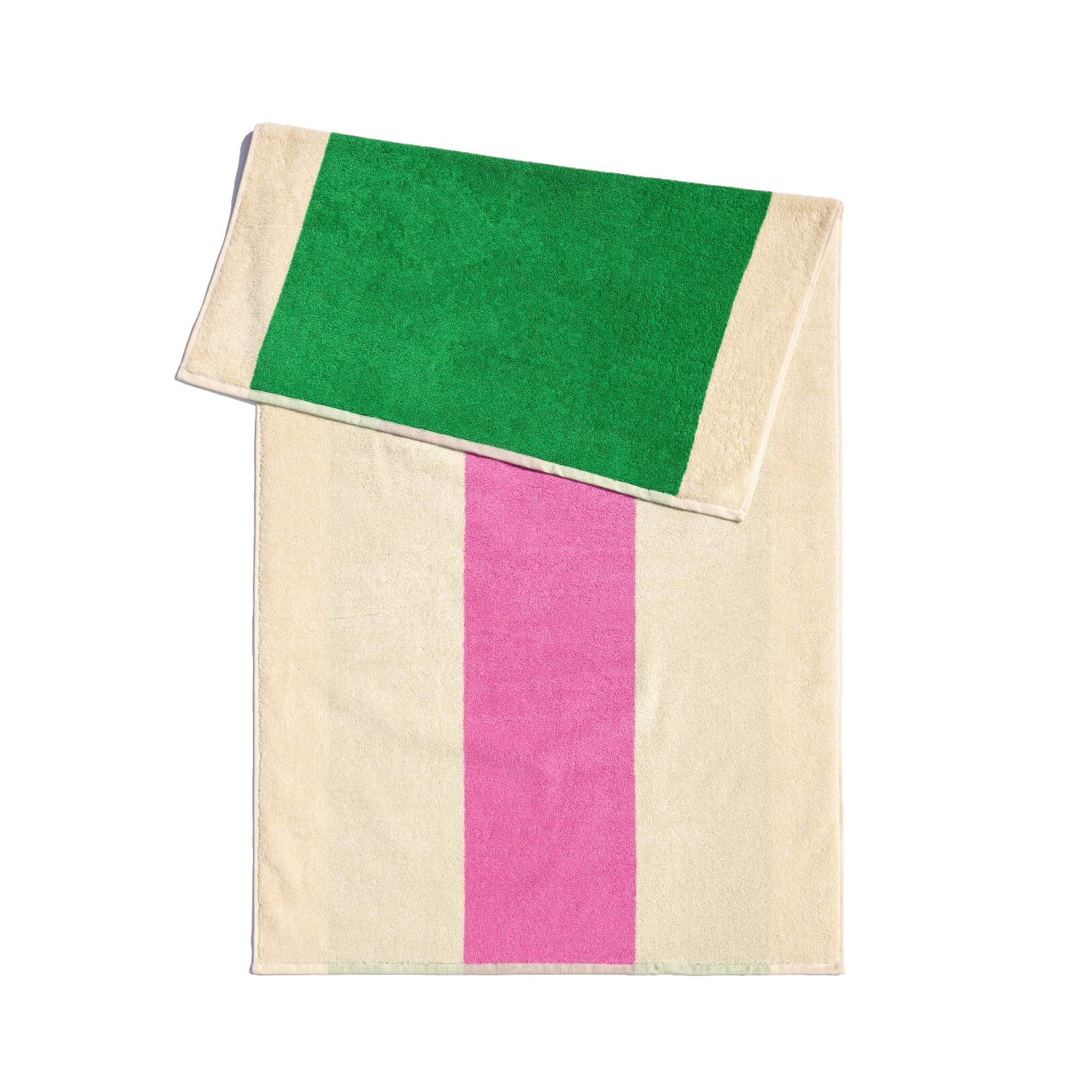 Badhanddoek 70x140 Pink&Green│Martens&Martens-Suite702│achterkant met witte achtergrond