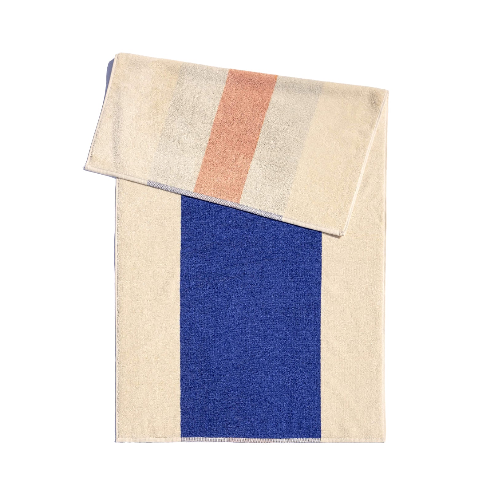 Badhanddoek 70x140 Royal Blue&Peach│Martens&Martens-Suite702│art. MMTT70RBPE│achterkant met witte achtergrond