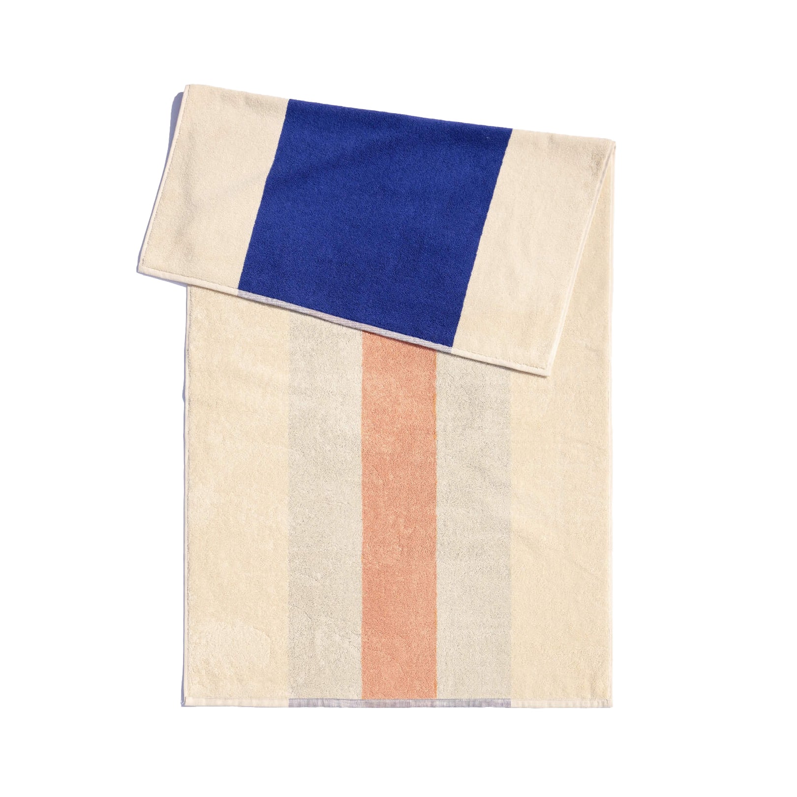 Badhanddoek 70x140 Royal Blue&Peach│Martens&Martens-Suite702│art. MMTT70RBPE│voorkant met witte achtergrond